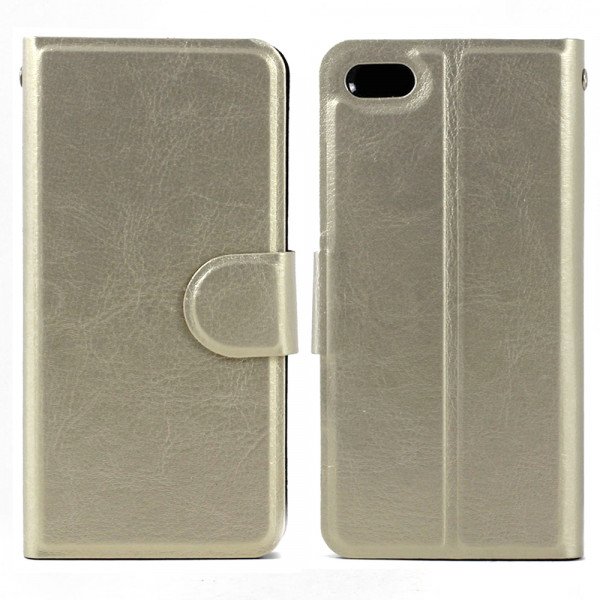 Wholesale iPhone 5C Slim Flip Leather Wallet Case (Champagne Gold)